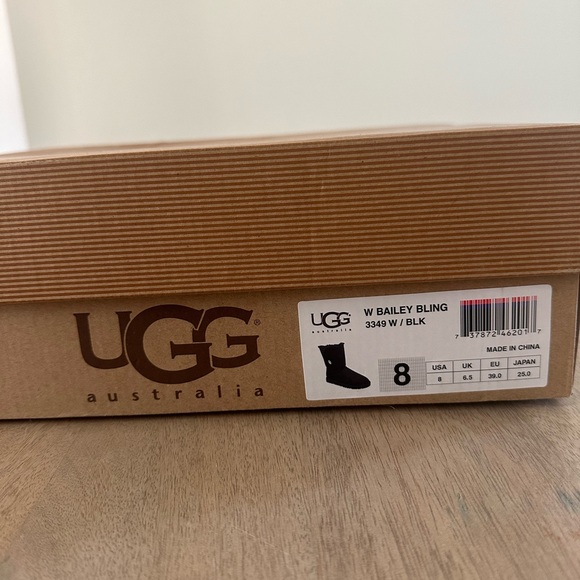 UGG Black Bailey Bling Boot - Size 8 - Picture 7 of 8